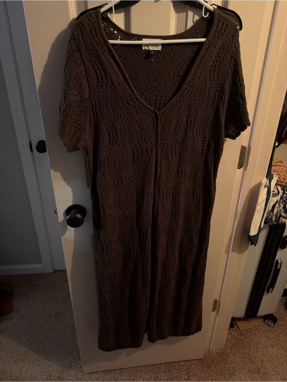 Target Green-Brown Knit V-Neck Women’s Dress